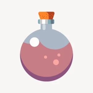 Chemical flask clipart illustration psd